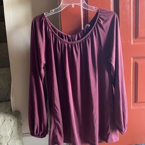 Purple long sleeve blouse